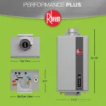 Rheem Performance Plus 9.5 GPM Indoor Natural Gas Tankless Water Heater - Smart Non-Condensing