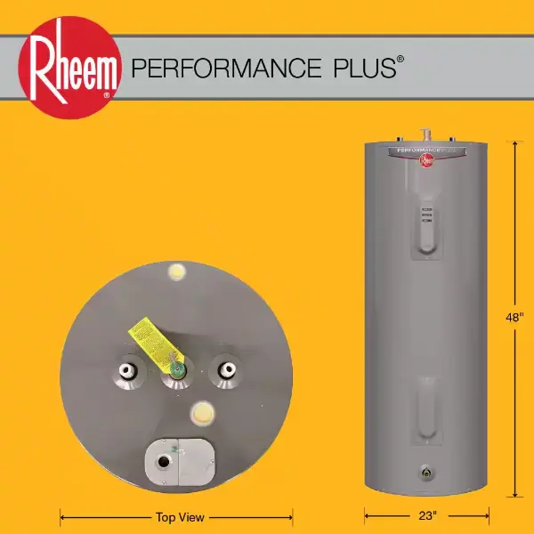 Rheem Performance Plus 50 Gal Medium Double Element Electric Water Heater - 5500-Watt