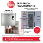 Rheem Performance 36 kW 7.03 GPM 240-Volt Self-Modulating Electric Tankless Water Heater