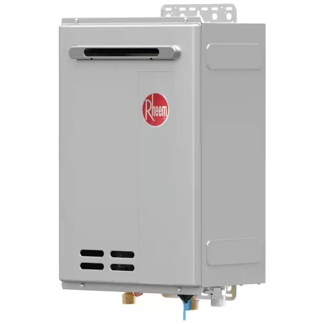 Rheem Performance Plus 9.5 GPM Natural Gas Tankless Water Heater - Smart Non-Condensing Outdoor