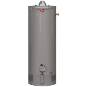 50 Gallon Natural Gas Water Heater – Rheem Performance 38,000 BTU Tall Model with 6-Year Warranty